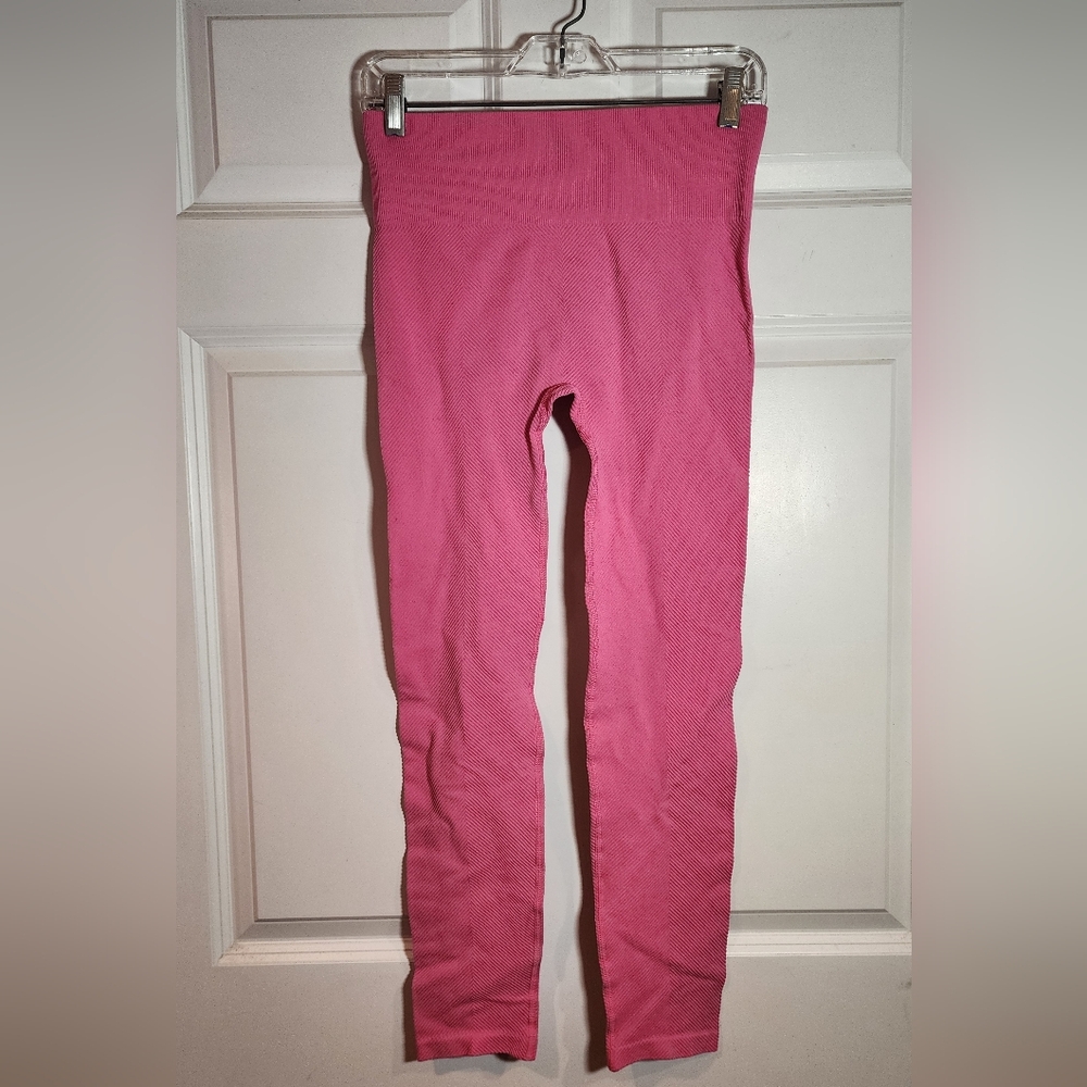 No Boundaries Pink Ribbed Leggings Large 11-13